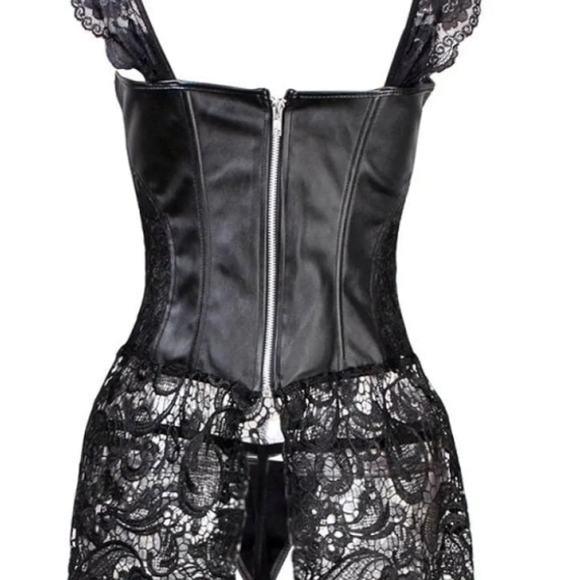 Womens Bustier Corset - Sexy Lingerie With G-String Set Size Small - Picture 6 of 11